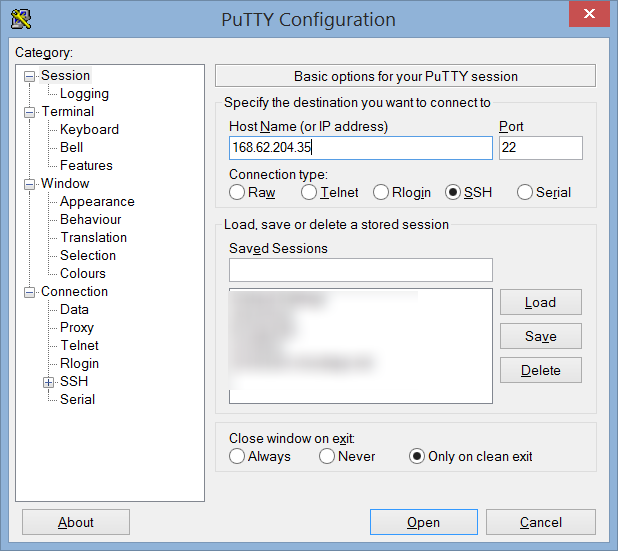 Step 9: use putty or another telnet client to connect to your VM